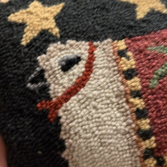 Peking Handicraft by Karen Cruden welcome Sheep Hooked Pillow - Picture 7 of 8